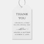 Eenvoudige schone klassieke minimalistische bruilo cadeaulabel (Voorkant)