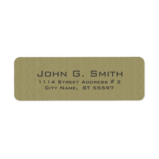 Eenvoudige, schone linen Burlap textuur Etiket (Voorkant)