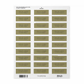 Eenvoudige, schone linen Burlap textuur Etiket (Full Sheet)