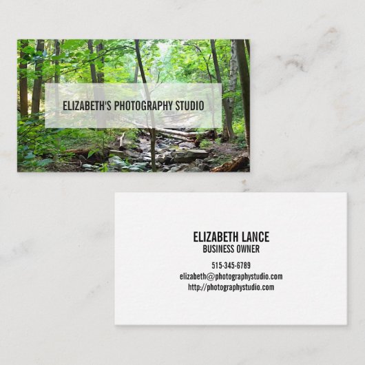 Eenvoudige schone minimale bedekking visitekaartje (Voorkant / Achterkant)