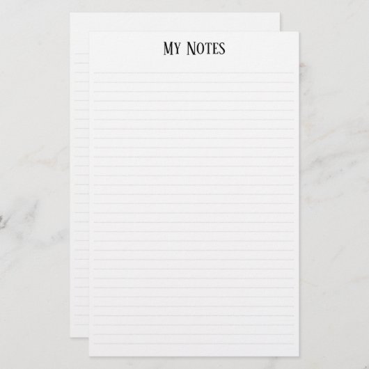 Eenvoudige schone minimalistische gestippelde lijn briefpapier (Voorkant / Achterkant)