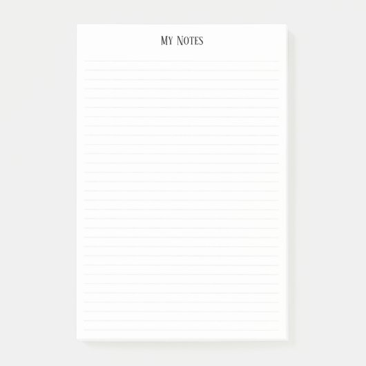 Eenvoudige schone minimalistische gestippelde lijn post-it® notes (Voorkant)