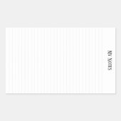 Eenvoudige schone minimalistische gestippelde lijn rechthoekige sticker (Voorkant)