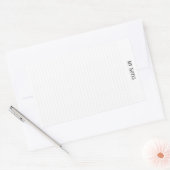 Eenvoudige schone minimalistische gestippelde lijn rechthoekige sticker (Envelop)