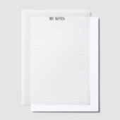 Eenvoudige schone minimalistische gestippelde lijn vellum uitnodigingen (Offset)