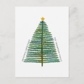 Eenvoudige schone minimalistische kerstboom feestdagenkaart (Voorkant)
