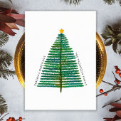 Eenvoudige schone minimalistische kerstboom feestdagenkaart