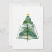 Eenvoudige schone minimalistische kerstboom feestdagenkaart (Voorkant)