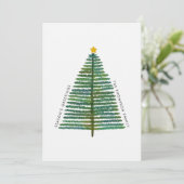 Eenvoudige schone minimalistische kerstboom feestdagenkaart (Staand voorkant)