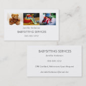 Eenvoudige, schone onderbroekfoto voor baby's visitekaartje (Voorkant / Achterkant)