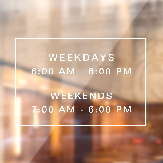 Eenvoudige, schone, open-urenbordvenstervergrendel raamsticker (Vel 2)