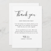 Eenvoudige schone typografie Moderne minimalistisc Bedankkaart (Voorkant / Achterkant)