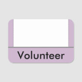 Eenvoudige, schone "Vrijwilliger" naamtag Naamplaatje (Voorkant)