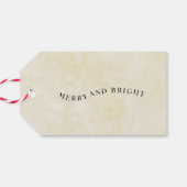 Eenvoudige schone  vrolijke kerst foto cadeaulabel (Achterkant Horizontaal)