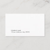 Eenvoudige, schone, witte gouden consultant visitekaartje (Achterkant)