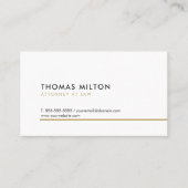 Eenvoudige, schone, witte gouden consultant visitekaartje (Voorkant)