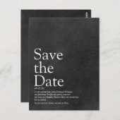 Eenvoudige schoolbord Save the Date-definitie Briefkaart (Voorkant / Achterkant)