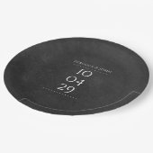 Eenvoudige schoolbord speciale datum bruiloft papieren bordje (Gekanteld)