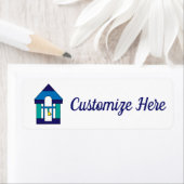 Eenvoudige Schoolhouse of Church Bell Tower Labels (Insitu)