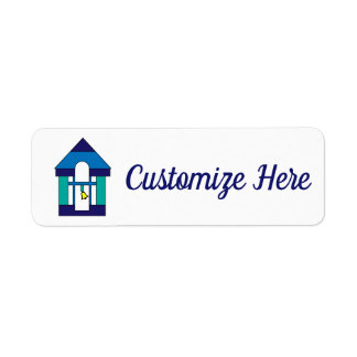Eenvoudige Schoolhouse of Church Bell Tower Labels