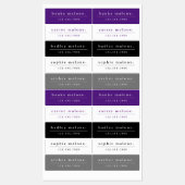 Eenvoudige schoolkleuren Kinder waterdichte naam Labels (Vel)