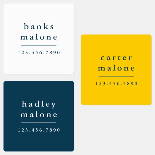 Eenvoudige schoolkleuren Kinder waterdichte naam Labels (Groep)