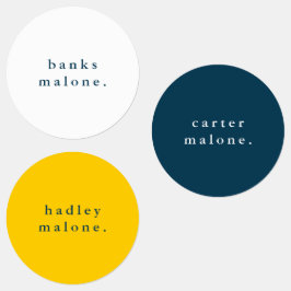 Eenvoudige schoolkleuren Kinder waterdichte naam Labels