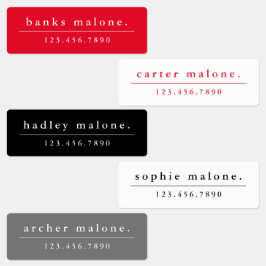 Eenvoudige schoolkleuren Kinder waterdichte naam Labels