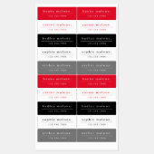 Eenvoudige schoolkleuren Kinder waterdichte naam Labels (Vel)