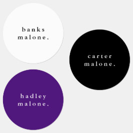 Eenvoudige schoolkleuren Kinder waterdichte naam Labels