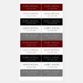 Eenvoudige schoolkleuren Kinder waterdichte naam Labels (Vel)