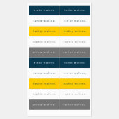 Eenvoudige schoolkleuren Kinder waterdichte naam Labels (Vel)