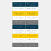 Eenvoudige schoolkleuren Kinder waterdichte naam Labels (Vel)