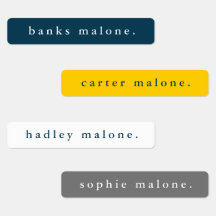 Eenvoudige schoolkleuren waterbestendige naam