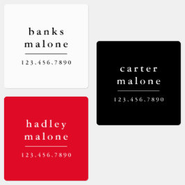 Eenvoudige schoolkleuren Waterdichte naam voor kin Labels