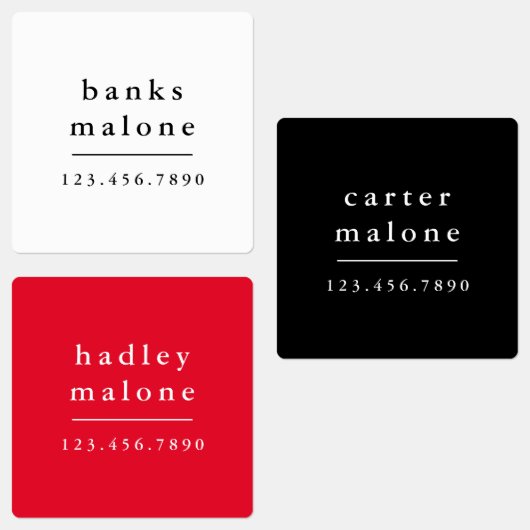 Eenvoudige schoolkleuren Waterdichte naam voor kin Labels (Groep)