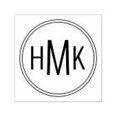 Eenvoudige Schoon Monogram 3 Initialen Zelfinktende Stempel (Design)