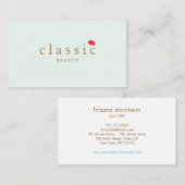 Eenvoudige schoonheid Licht Aqua Blue Lips Visitekaartje (Voorkant / Achterkant)