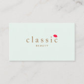 Eenvoudige schoonheid Licht Aqua Blue Lips Visitekaartje (Voorkant)