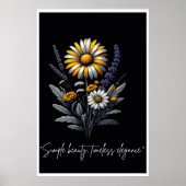 Eenvoudige schoonheid, tijdloze elegantie poster (Voorkant)