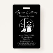 Eenvoudige schoonmaakdiensten logo Black Chic Badge (Voorkant)