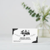 Eenvoudige schoonmaakdiensten Professionele aangep Visitekaartje (Staand voorkant)