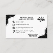 Eenvoudige schoonmaakdiensten Professionele aangep Visitekaartje (Achterkant)