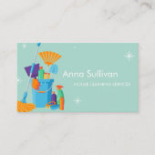 Eenvoudige schoonmaakdiensten voor groene huizen visitekaartje (Voorkant)