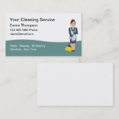 Eenvoudige schoonmaakservice visitekaartje (Voorkant / Achterkant)