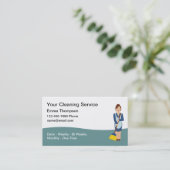 Eenvoudige schoonmaakservice visitekaartje (Staand voorkant)