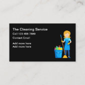 Eenvoudige schoonmaakservice voor het huis visitekaartje (Voorkant)