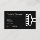 Eenvoudige schoonmaakservice voor witte en zwarte  visitekaartje (Voorkant)