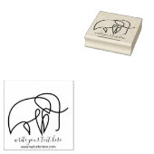 Eenvoudige Schrijfboek Dieren Olifant Rubberstempel (Gestempeld)