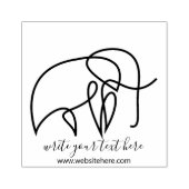 Eenvoudige Schrijfboek Dieren Olifant Rubberstempel (Afrduk)